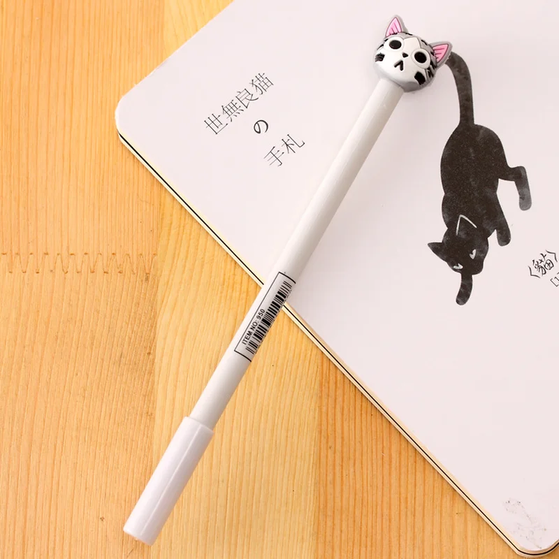 1 PCS South Stationery Lovely Three-dimensional Expression Cat Neutral Pen Black Pen Creative Students Cat Office Supplies