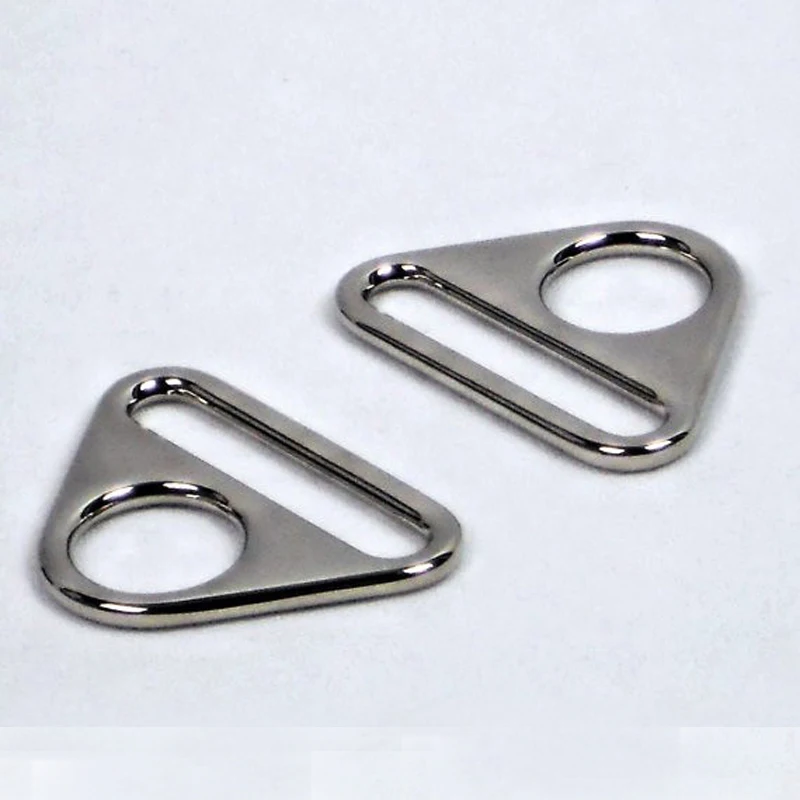 20-50mm Metal Buckles Triangle Adjust Belt Buckle Bag Strap Connectors Webbing Carabiner Clasp Bikini Metalic Ring