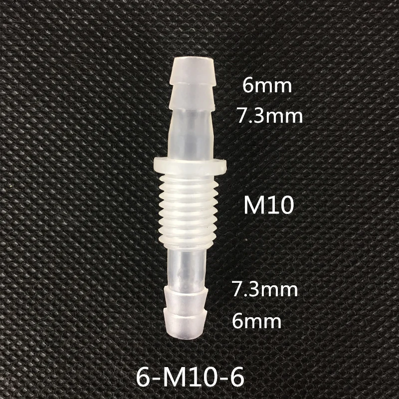 6-M10-6 plastic hose adaptor plastic connector tube fittings plastic barb fitting