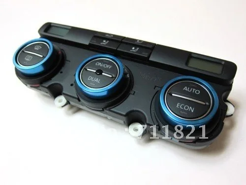 Blue Color Aluminium Bezel Set for HVAC Climatronic Dial Button For VW Golf MK5 / Jetta MK5 / Passat B6 / EOS / New Scirocco