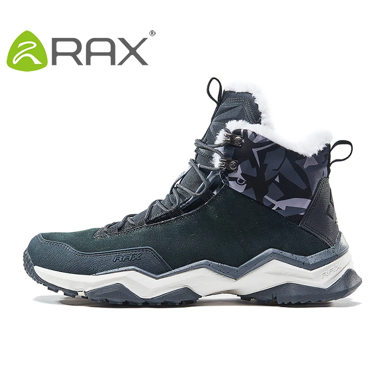 RAX Men\'s Winter Hiking Boots Mountain Trekking Anti-slip ShoesBreathable Comfortable Soft Mountain Shoes for Professional Men