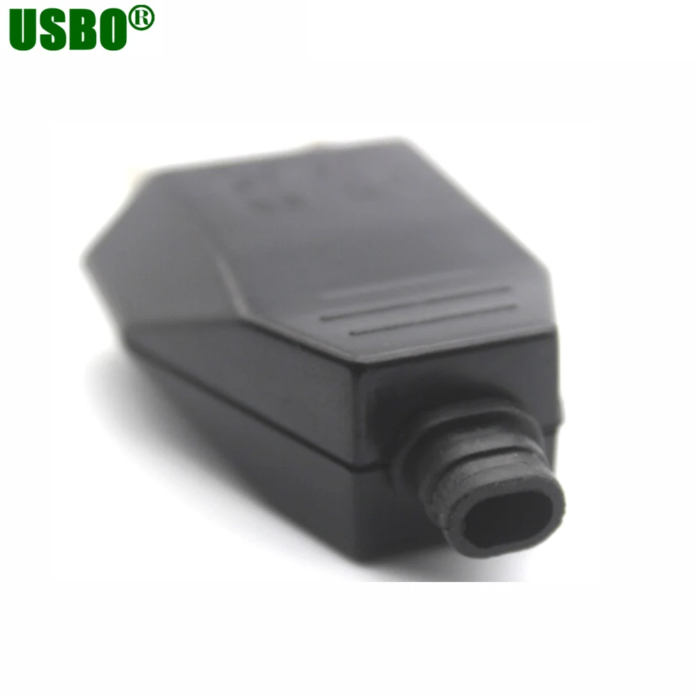 1pcs Black White 250V 2.5A European Power Cable Plug 2 Polarity Electrical Male Rwirable Connector EU DIY Wired Electrode Plug