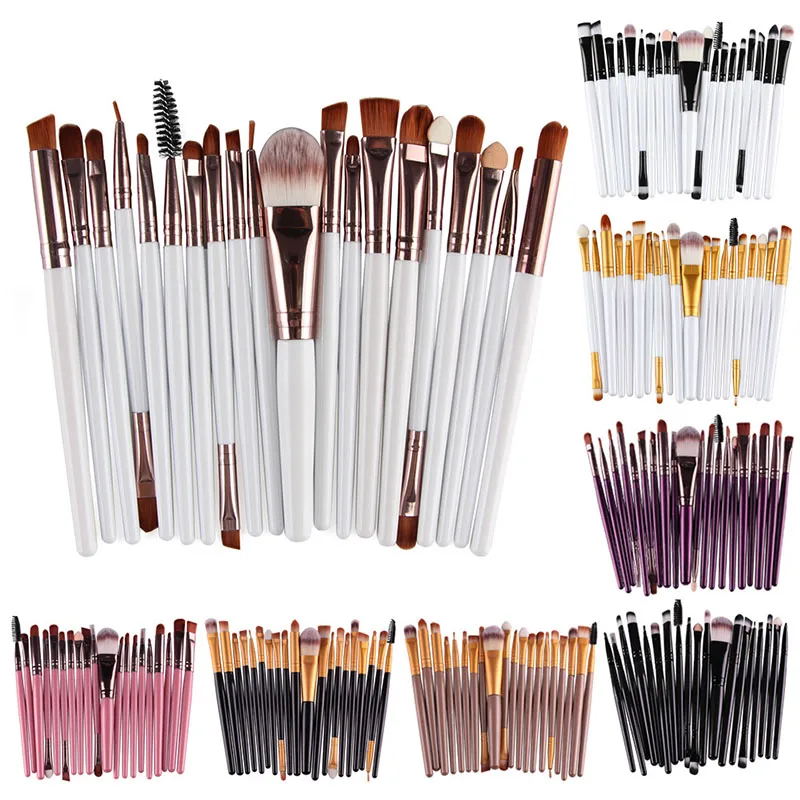 

New 20Pcs Professional Makeup Brushes make up Cosmetic Brush Set Eyeshadow Eyeliner Lip Makeup Brush 22 Color makeup kits set