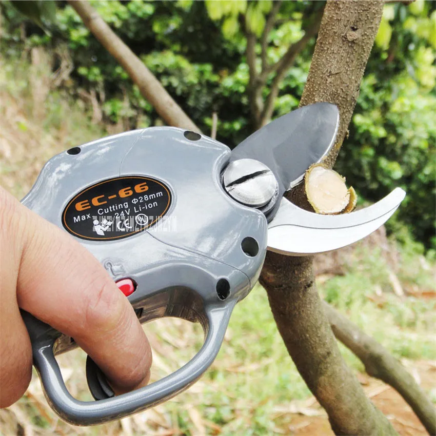 New Arrival 24V 7800mAh Rechargeable EC-66 Electric Pruning Shear Garden Tool Fruit Tree Pruning Shear 1-30MM Branches Scissors