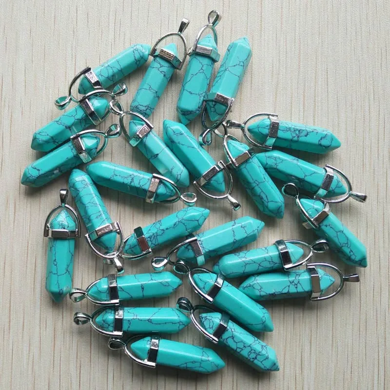 Wholesale Assorted Natural Stone Mixed Pillar Charms