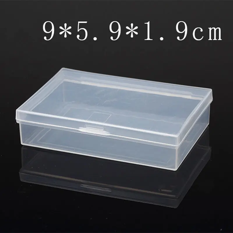 9.2*6.2*2.2cm Transparent Plastic Mini Jewelry Storage Box Multifunction PP Name Card Organizer Storage Box F20173267