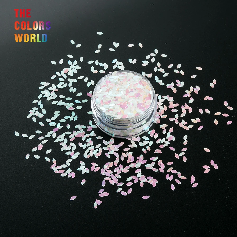 TCT-133 Pearlescent Indescent Color Rice Shape For Nail Glitter Nail Art Decorations Makeup Facepainting Manual DIY Decorations