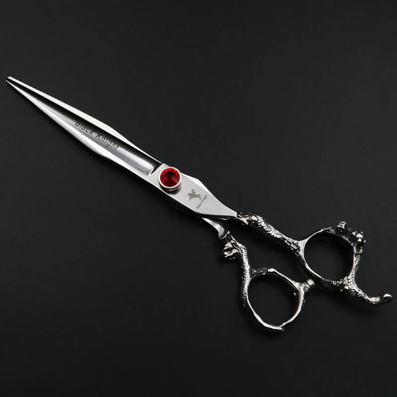 

7 inch professional hairdressing scissors cutting scissor barber shears pet scissors dragon shaped handle 440C