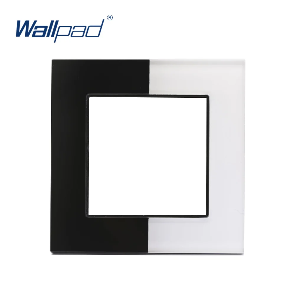 Wallpad White and Black Piano Glass Panel Tempered Glass Double Color Frame Hotel Panel Glass Frame Only