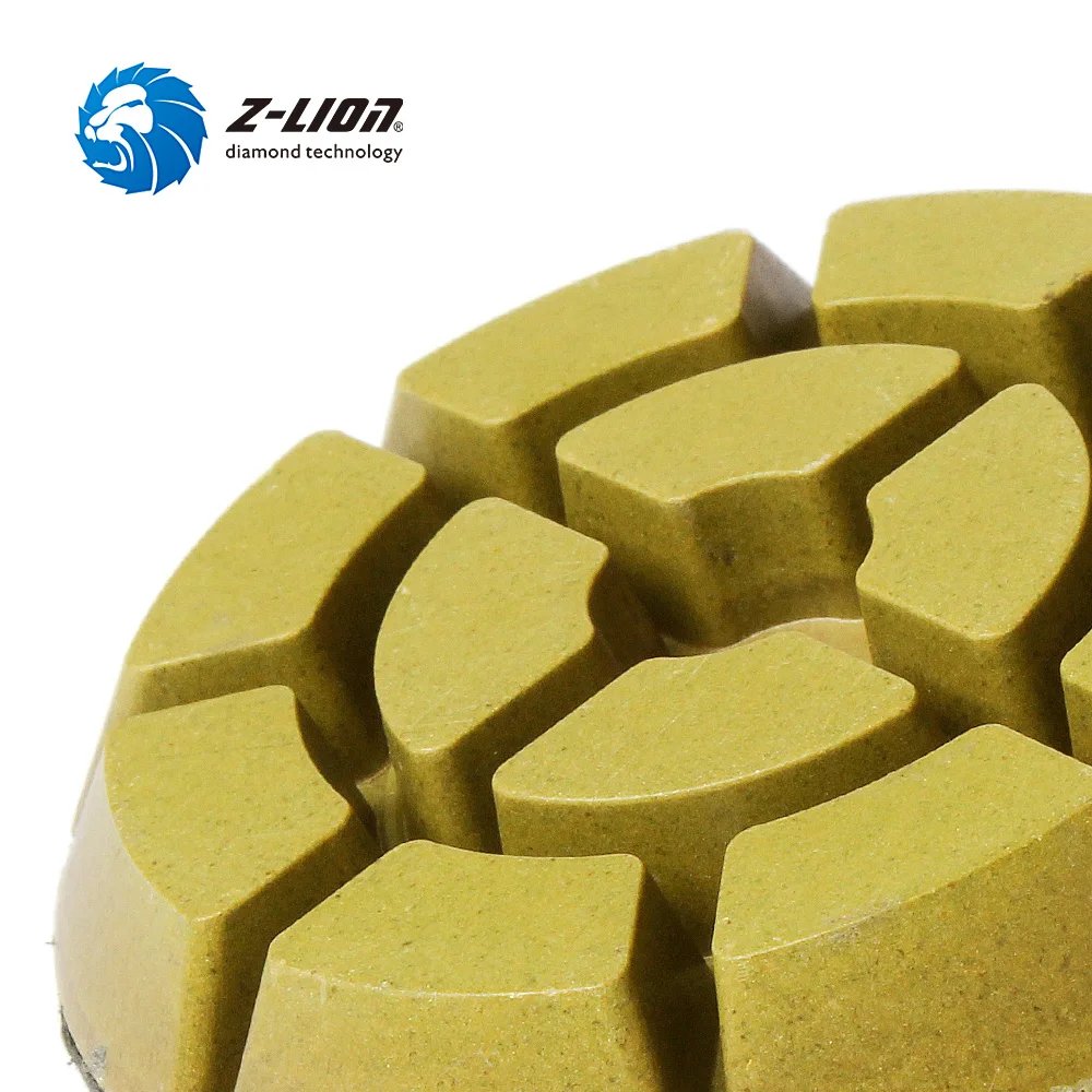 Z-LION Diamond Floor Polishing Pads 3 Inch 2pcs/3pcs Grinding Disc For Marble Stone 10mm Thickness Wet Polishing Wheel