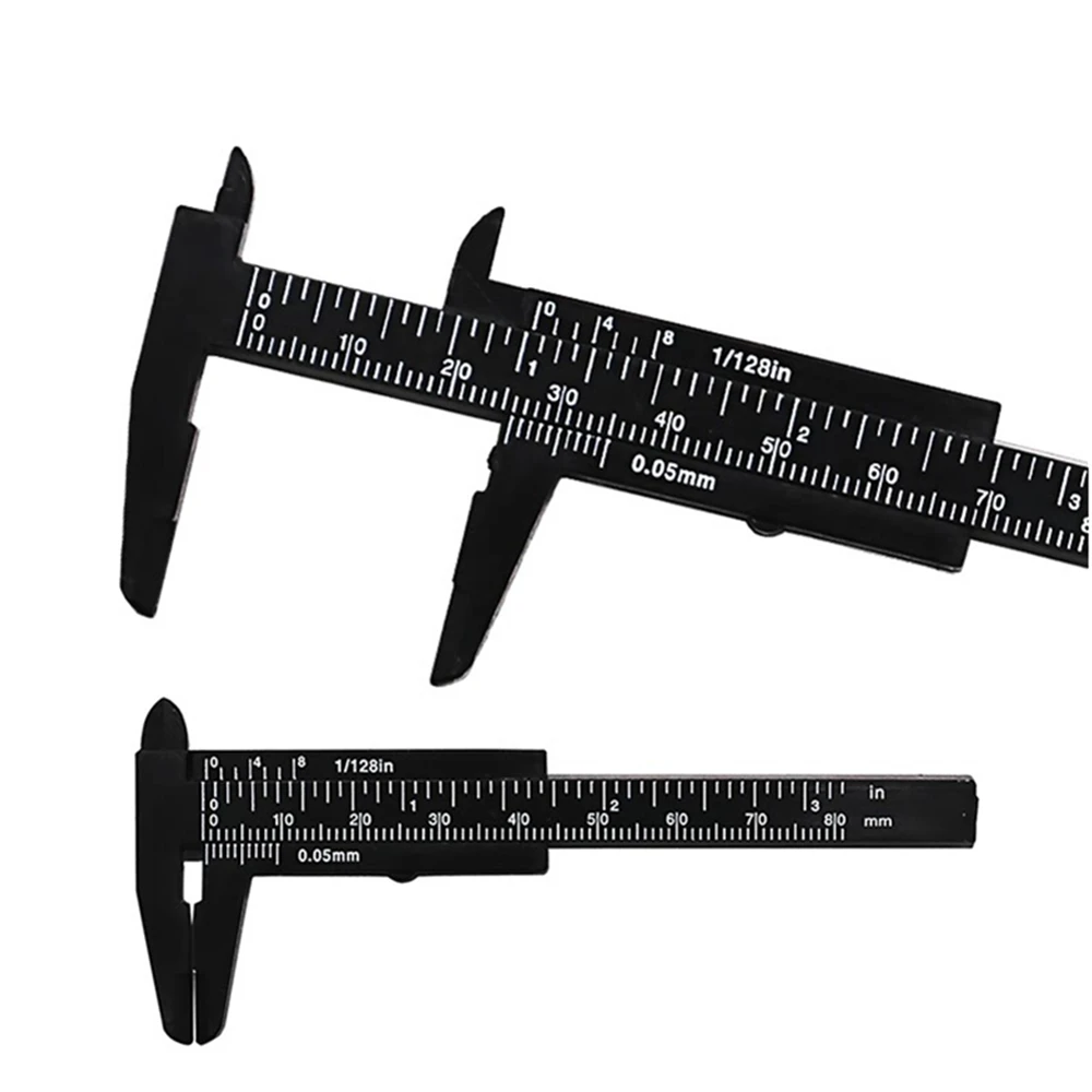 Mini calibrador Vernier deslizante de plástico, herramienta de medida, regla, micrómetro, 80mm