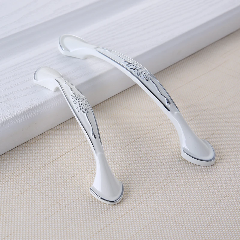 AOBT European Ivory White Cabinet Handles Kitchen Dressers Closet Cupboard Door Pulls Knobs Drawer Furniture Handle Hardware