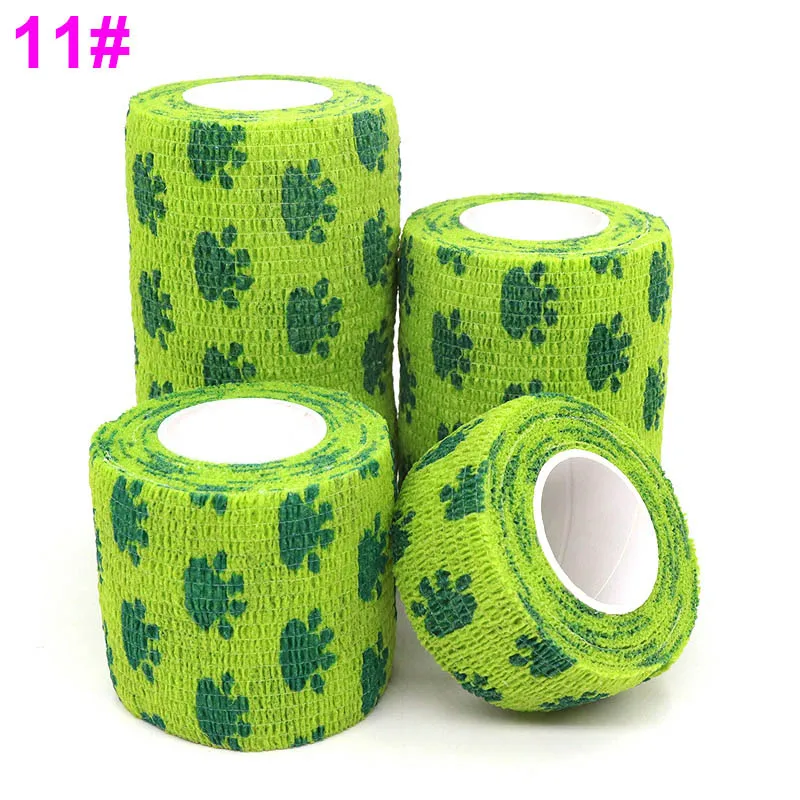 4.8m Colorful Sports Knee Support Therapy Printed Elastic Bandage Protector Self Adhesive Wrap Tape for Finger Joint Pet