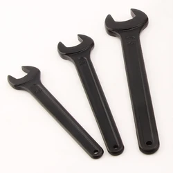 Heavy Duty Singolo Open End Wrench Nero Chiave 14 millimetri 16 millimetri 17 millimetri 18 millimetri 19 millimetri 21 millimetri 22 millimetri 24 millimetri 27 millimetri 30 millimetri 32 millimetri 36 millimetri 41 millimetri 46 millimetri 50 millimetri