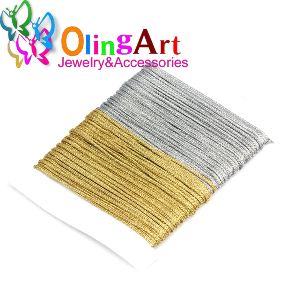 OlingArt 10M 1.0mm Gold Silver Thread Color Line Chinese Knot String Knit Cord Ropes Wire DIY Jewelry Making Bracelet Nylon