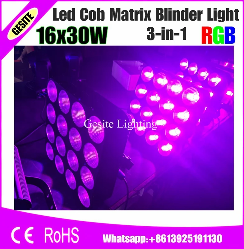 16 Heads Led Matrix Light 16x30W RGB 3IN1 Tri Color COB DMX Led Matrix Bliner Stage Light Wash Effect Club