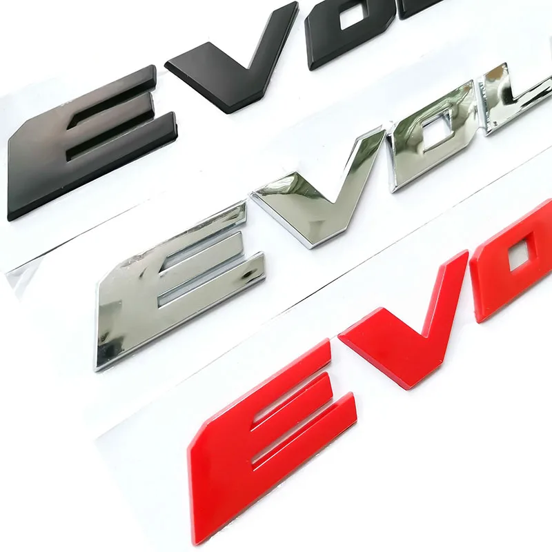 Evolution X Letters-emblema de plástico ABS para coche, insignia de reacondicionamiento de automóvil, calcomanía 3D para Mitsubishi Lancer EVO