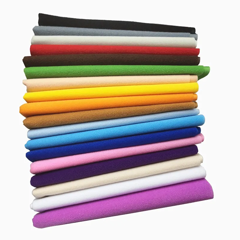 40x50cm 30Colors Cheapest Polyester Loop Fleece Fabric Tricot Velvet Brushed Fabrics for Patchwork  Sew Doll Stuffed Toys Cloth