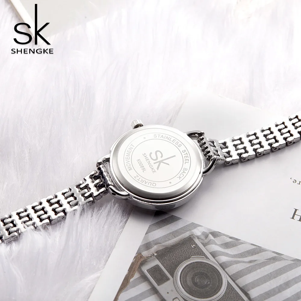 Shengke New Jewelry Women\'s Quartz Watch Women Watch Luxury Fashion Ladies Black Japan Mov Rosegold Relogio Feminino new SK 2019