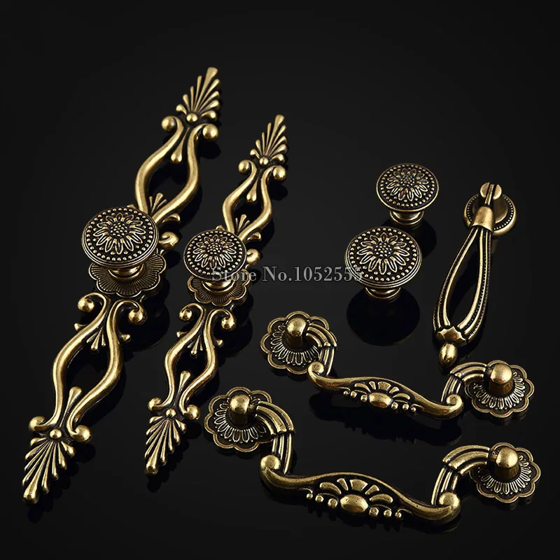 

High Quality 20PCS European Antique Kitchen Door Furniture Handles Hardware Drawer Wardrobe Cupboard Cabinet Pulls Knobs&Handles