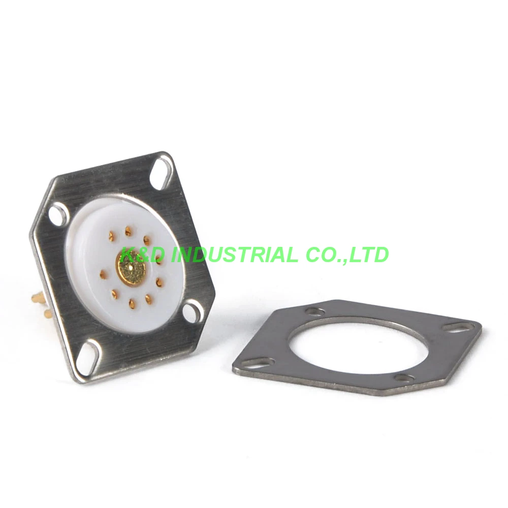 4 cái 8pin để 9pin Ống Ổ Cắm Sốc Bằng Chứng Tấm Phẳng Thép Không Gỉ Lắp