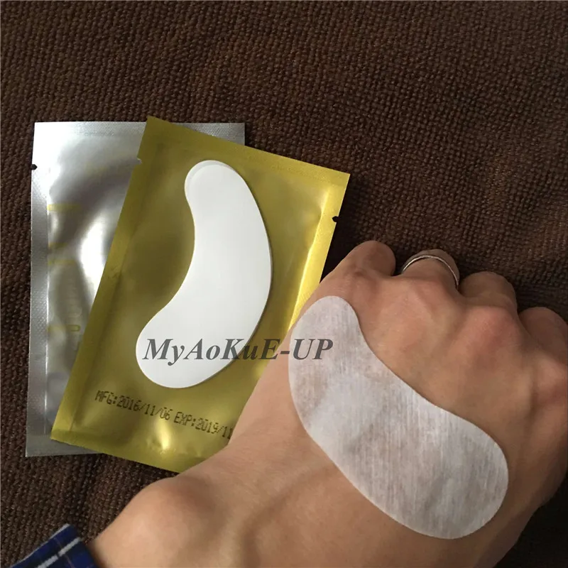 Eyelash patches gel eye pads 100 pairs under eye pads for eyelash extension lint free makeup tools eyelashes paper patches