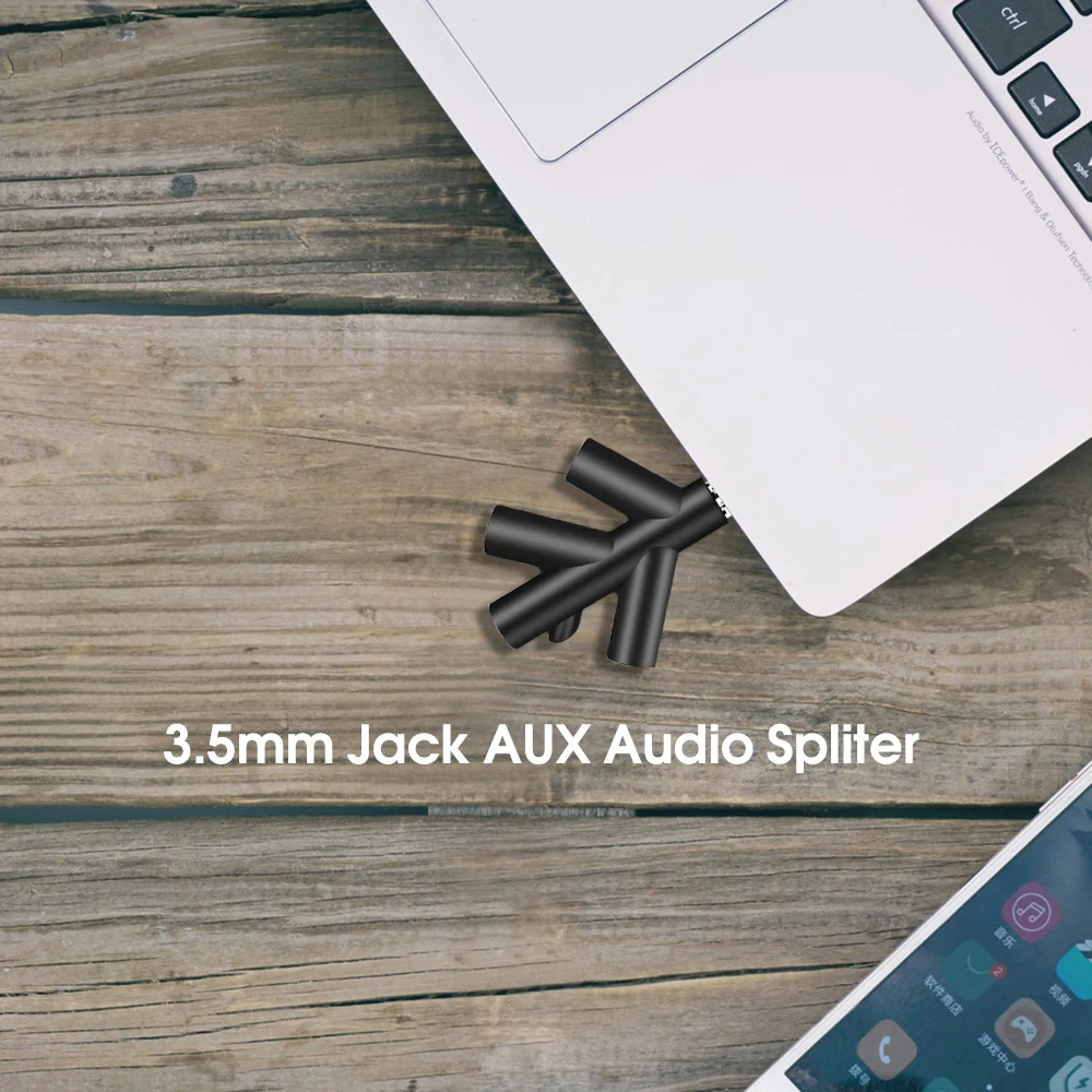 สมาร์ทโฟนเครื่องเล่นเสียง3.5มม.อะแดปเตอร์หูฟัง1ชาย2หญิง4แจ็คปลั๊กอะแดปเตอร์สเตอริโอหูฟังSplitterสำหรับPC/MP3