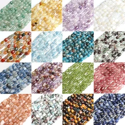 4-8mm Natural Irregular Genuine Aquamarina Larimar Apatite Moonstone Stone Beads for Jewelry Making DIY Bracelet 15''Strand