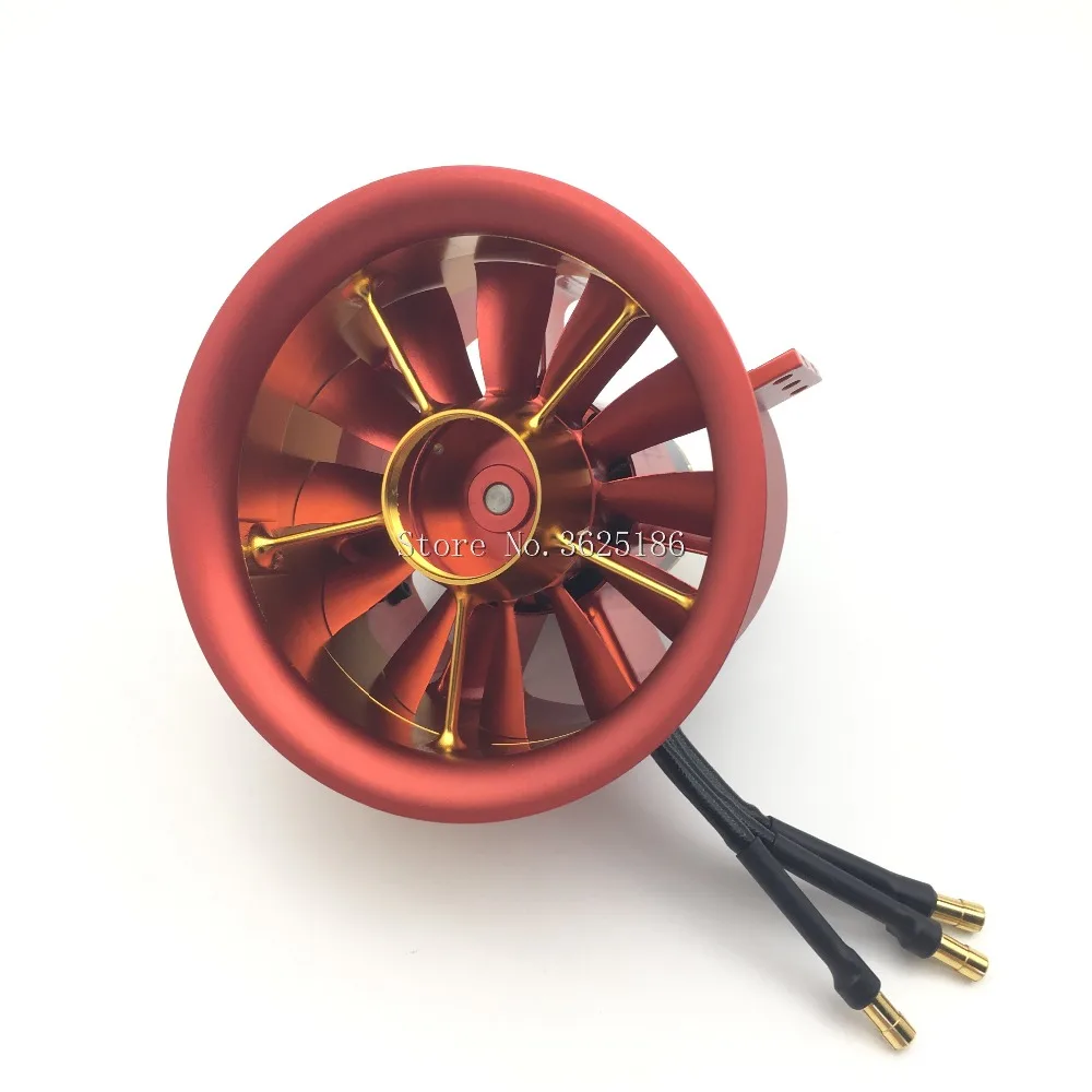 1pcs Metal JP 70mm Ducted Fan EDF Jet 12 Blades 4s-6s Lipo Motor Electric for RC airplane Model Accessories Parts 3055 2250KV