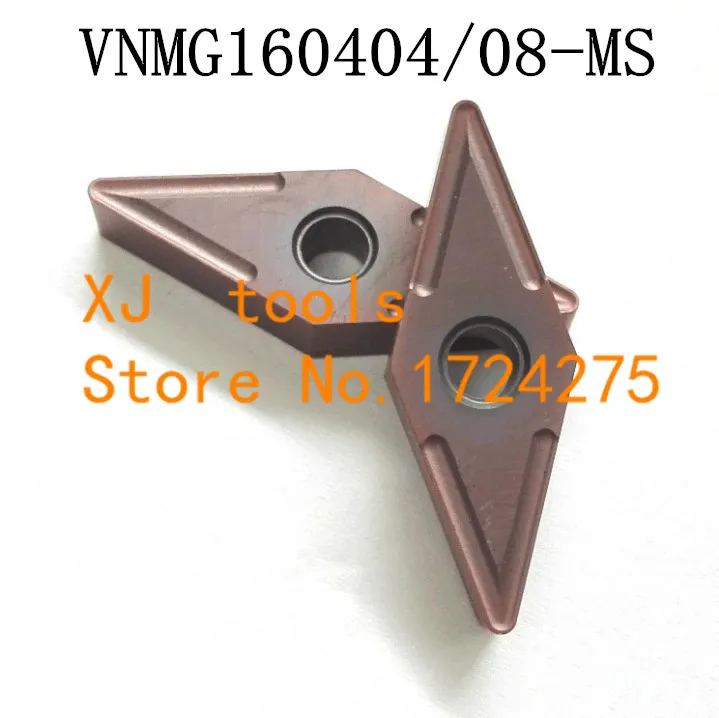 10PCS VNMG160404 MS/VNMG160408 MS carbide CNC inserts,CNC lathe tool,apply to stainless steel and steel processing, insert MVJNR