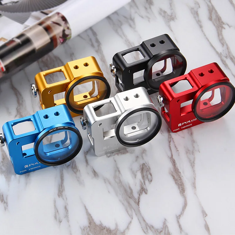 New aluminum alloy Protective Case Cover with 52mm UV filter for Gopro Hero 5 6 7Black Action Cameras Accessories