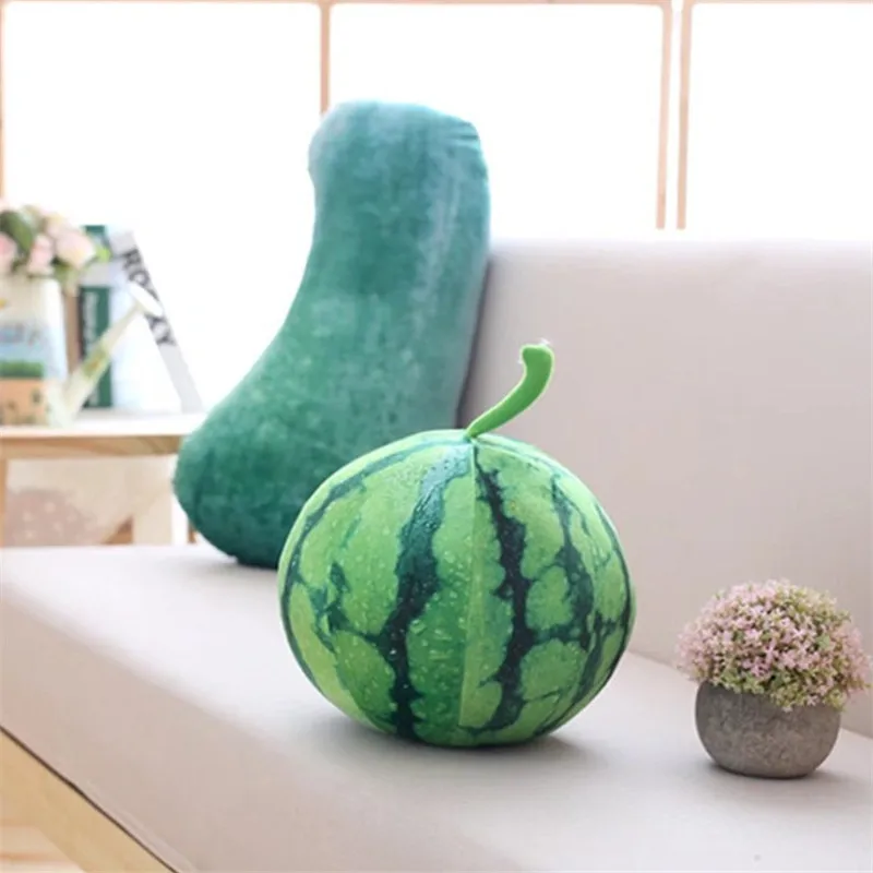 Creative Watermelon Melon Sleeping Pillows Soft PP Cotton Stuffed Fruit Cushions Children's Room Decoration Toys