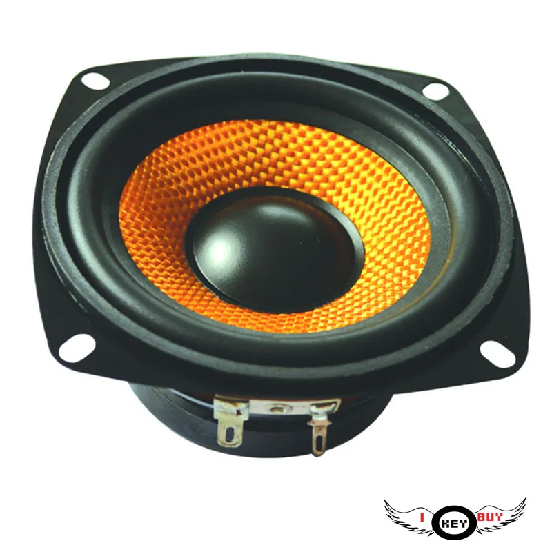 I Key Buy High Quality  4inch 4Ohm 15W Car Audio Speaker Subwoofer Bass Square Dance Cars Home Speakers 90-10kHz Loudspeaker