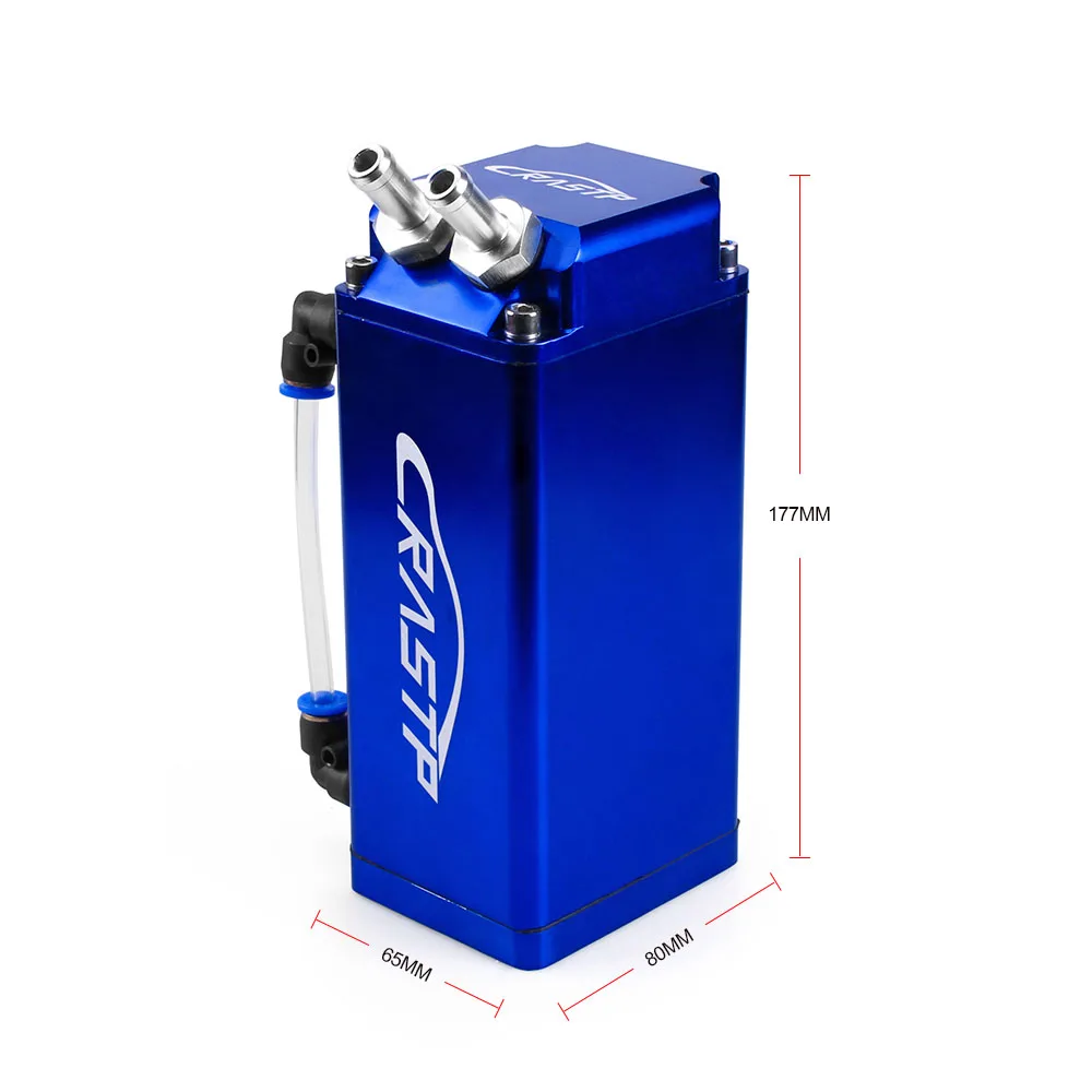 RASTP-Universal Aluminum Square Shape Oil Catch Can Tank Reservoir Racing Engine Fuel Tanks RS-OCC018