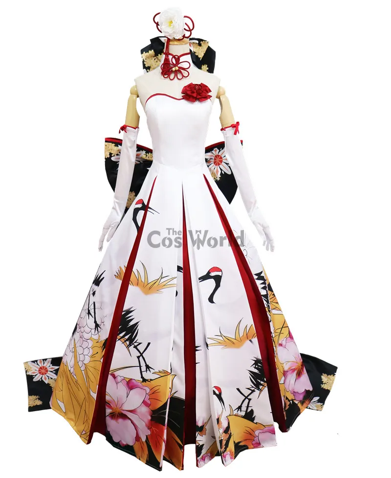 Fate stay night Nero Saber New Year Ceremony Crane Full Dress Outfits Anime Games Cosplay Costumes