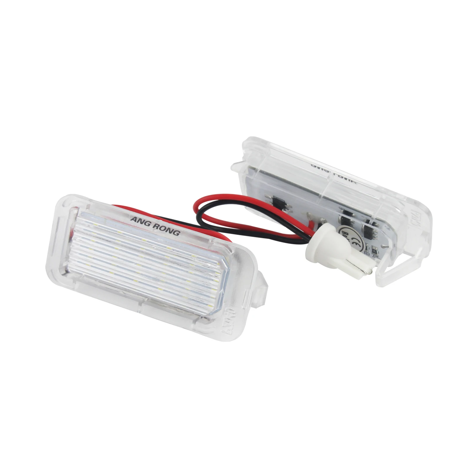 ANGRONG 2 White LED License Number Plate Light For Ford Fiesta MKVI Focus MKII Galaxy Kuga