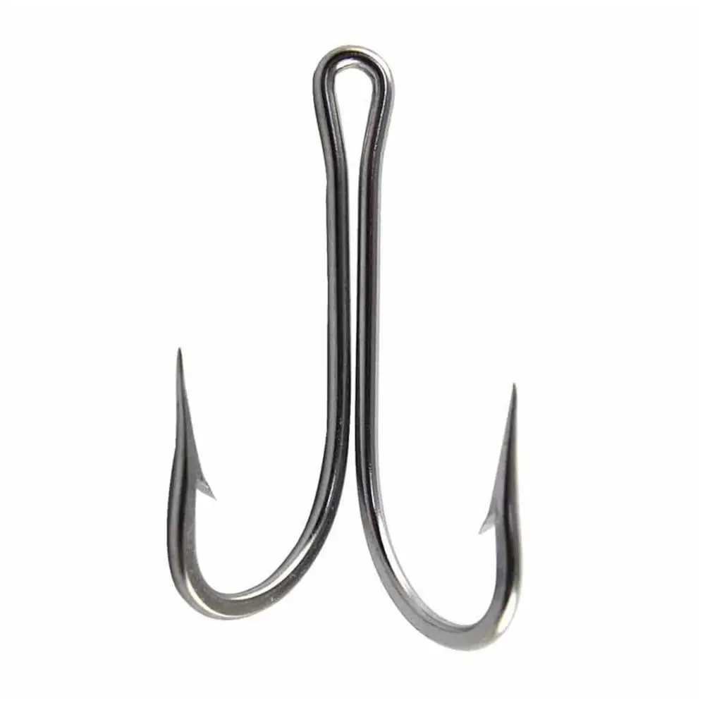 30pcs/lot 7982 Double Fishing Hooks Stainless Steel Fishhooks Big Sharp Double Bait Fishing Tackle