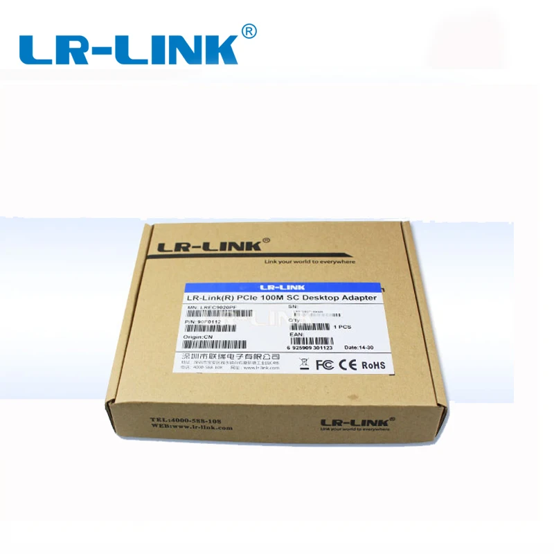 LR-LINK 9020pf-lx 100base-lx adaptador de lan ethernet fibra óptica pci-e x1 placa de controlador de rede realtek rtl8105 computador pc nic