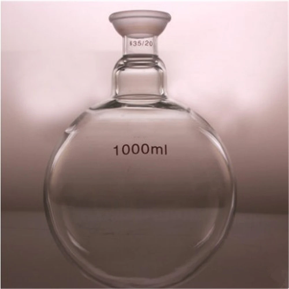 1000ml 35/20,Single Neck,Round Bottom Glass Flask,Round Neck,Chemical Boliling Vessel Lab Supplies