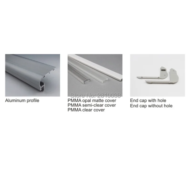 10 X 1M sets/Lot Anodized silver LED profile aluminium and AL6063 Extruded Aluminium profile led for step stairs lighting