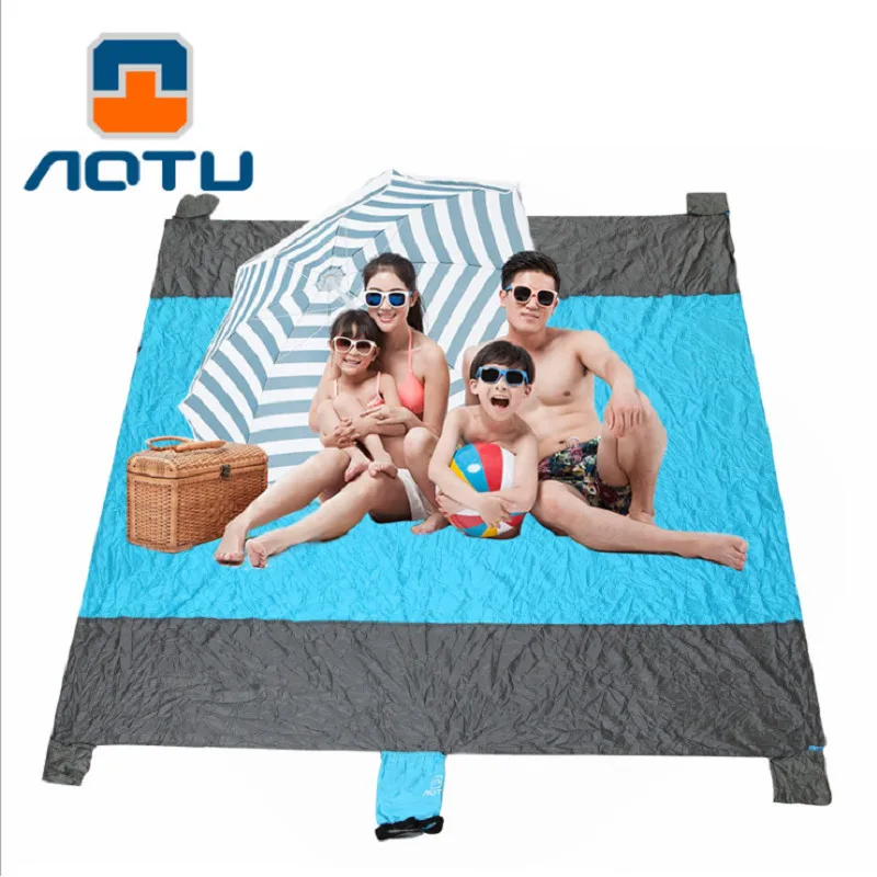 

Outdoor Ultralight Camping Mat Picnic Blanket Picnic Sand Free Beach Mat Folding Bed Mat For Beach Camping Damp proof 240*230cm