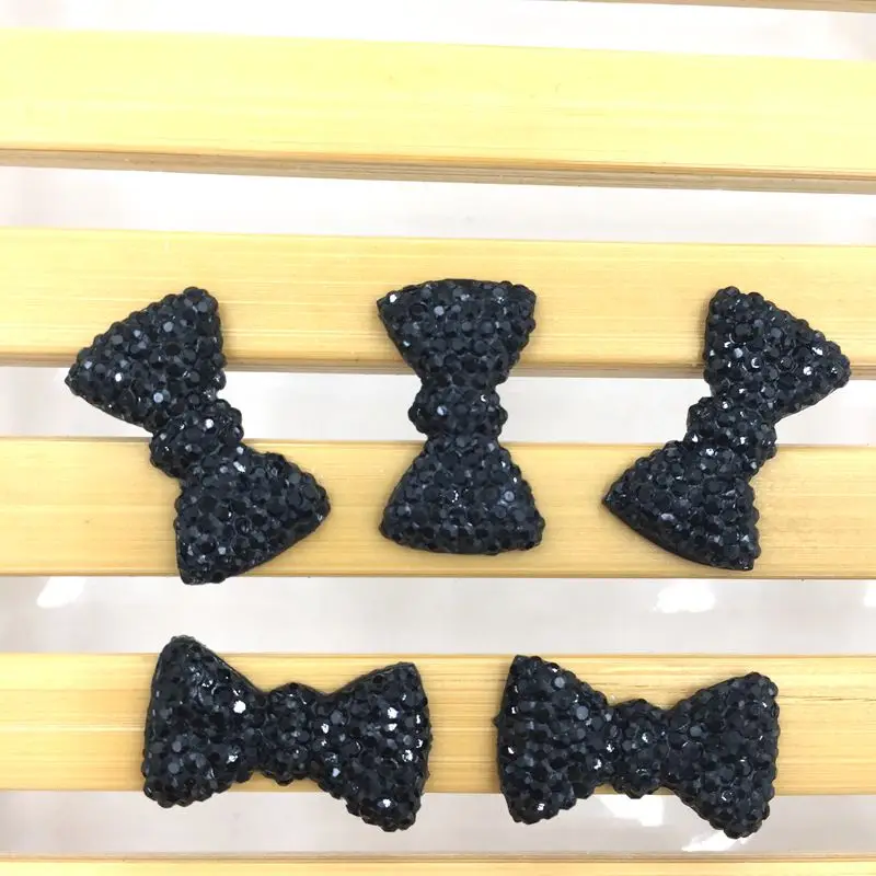 40pcs 11*20mm Fashion Bow Tie Glitter Crystal Rhinestone Bow for Wedding Party gift -B649