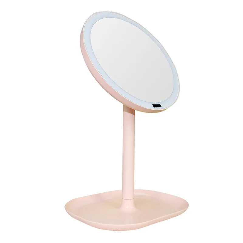 Infrared Induction Table Mirror Rechargeable Motion Sensor Rotatable LED Makeup Mirror Light Dressing Room Princess Mirror