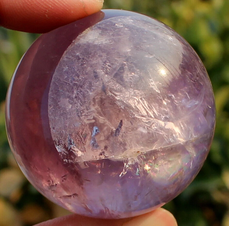 140g 46mm Natural Amethyst Quartz Crystal Sphere Ball Healing
