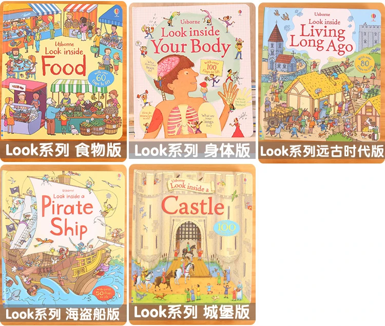 Usborne look inside series英国の有名な3dフリップフラップ絵本子供