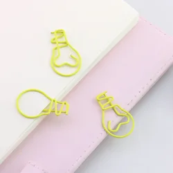 20 pz/lotto Forma del bulbo di Pinze Creativo Interessante Segnalibro Memo Clip di Carta Clip di Carta A Forma di Pinze per la Scuola Ufficio Casa H0145
