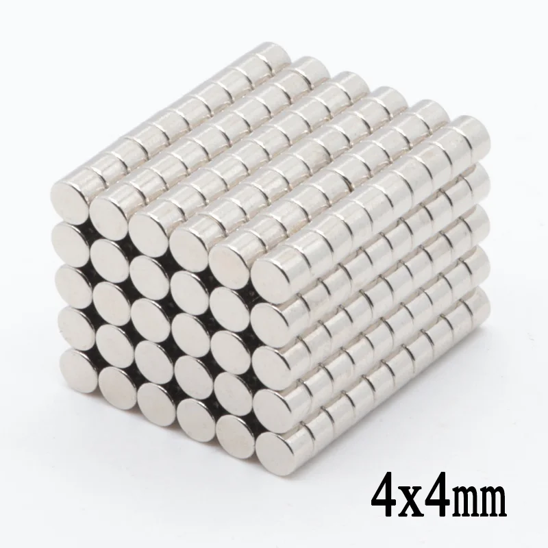 

500pcs 4x4 mm Strong Round Magnets Dia.4mm x 4mm 4*4mm N50 Rare Earth Neodymium Wooden Box Connection Magnet