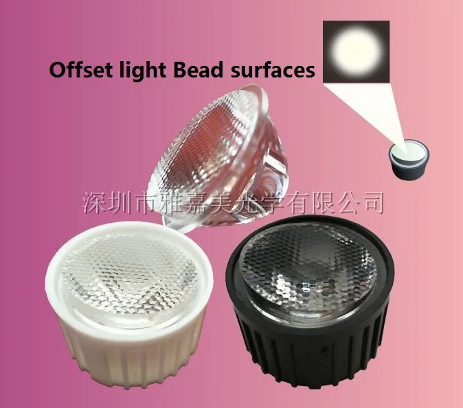 Led lens Plus bracket Diameter 21.8mm Offset light Streaks and Bead surfaces,High power LED1W 3W 5W lens