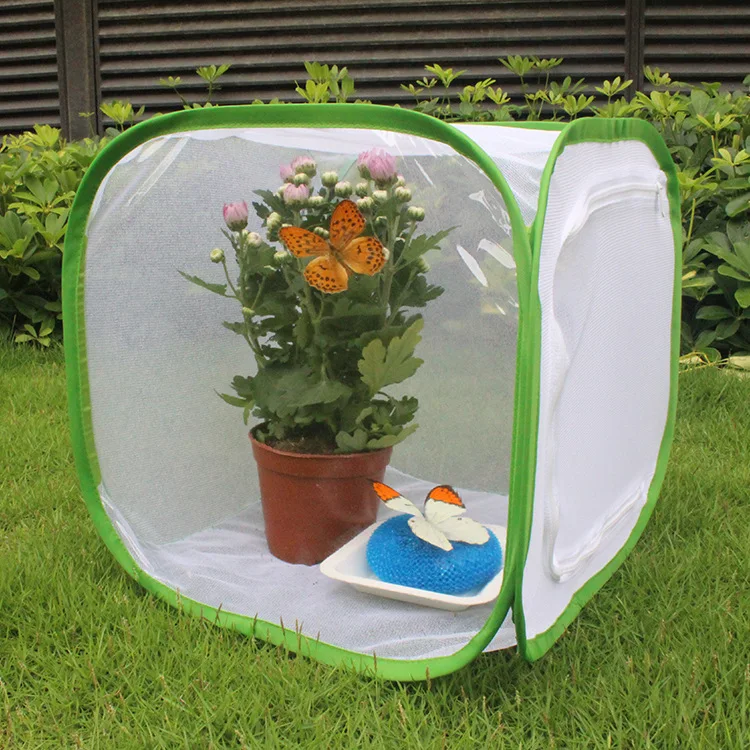 Mini House Garden Growing tents Insect Flower Plant Translucent Foldable Greenhouse for Garden Shed Durable Cover Roll-up Zipper