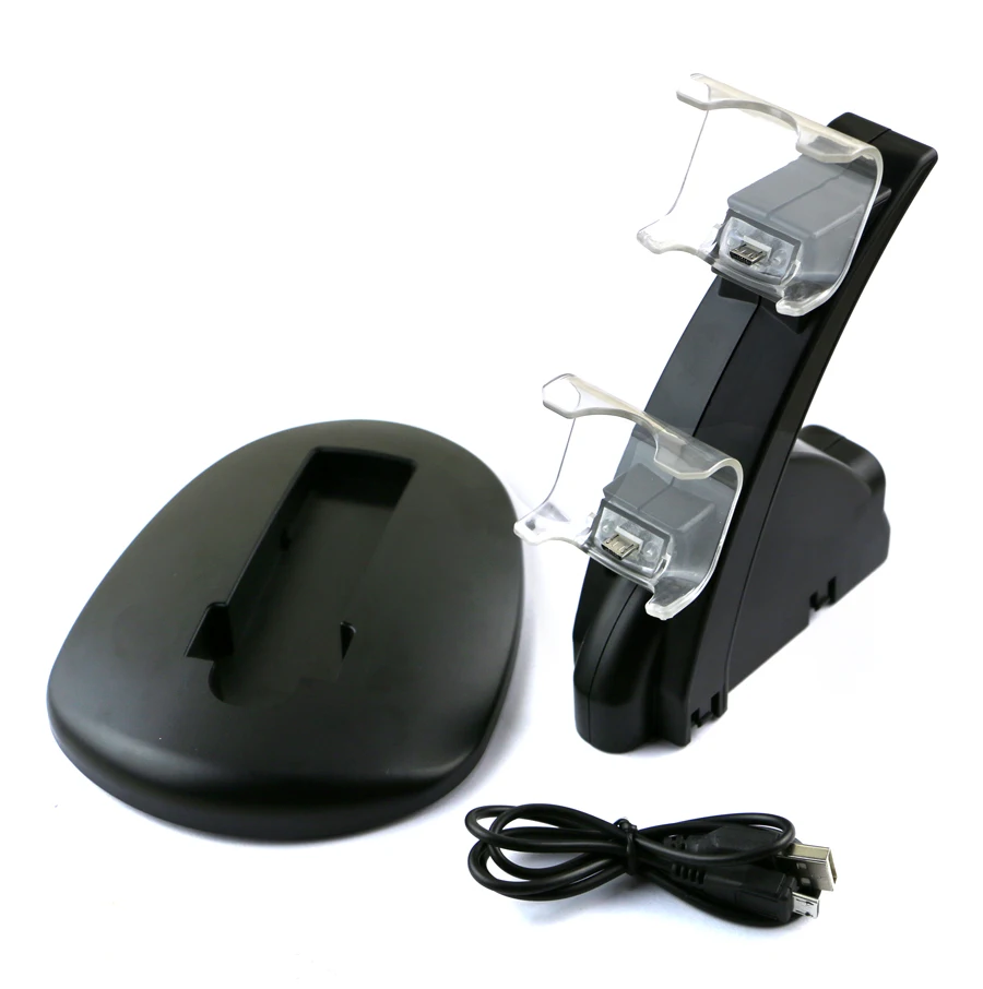 10 Buah Pengisi Daya Dual Holder Mikro 2 USB Pegangan Pengisi Daya Dock Stand Pengisian Cepat untuk Pengontrol PS4